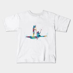 Paddle boarder couple Kids T-Shirt